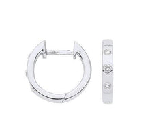 Load image into Gallery viewer, White Gold Diamond Studded Earrings 0.08 Carat - Pobjoy Diamonds