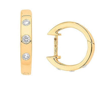 Load image into Gallery viewer, 9K Gold Diamond Studded Earrings 0.08 CTW - Pobjoy Diamonds