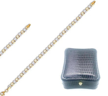 Load image into Gallery viewer, 9K Yellow &amp; White Gold Interlink Bracelet - Pobjoy Diamonds