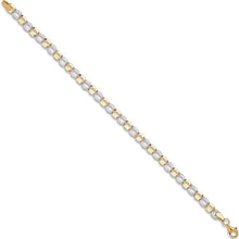 Load image into Gallery viewer, 9K Yellow &amp; White Gold Interlink Bracelet - Pobjoy Diamonds