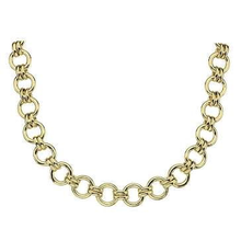 Load image into Gallery viewer, 9K Yellow Gold Ladies Chunky Hoop Link Necklace - Pobjoy Diamonds
