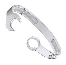 Load image into Gallery viewer, Sterling Silver Mens Spanner Bangle 9mm Gauge - Pobjoy Diamonds