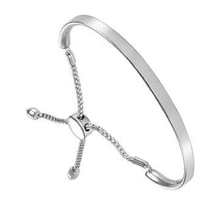 Pobjoy Adjustable Silver Ladies Cuff Bracelet