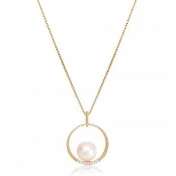 Cultured Akoya Sea Pearl & 18K Gold Pendant Necklace - Pobjoy Diamonds