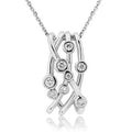 18K White Gold & Diamond Scatter Necklace & Pendant 0.24 CTW - Pobjoy Diamonds