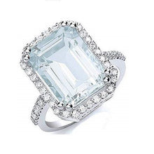 Load image into Gallery viewer, 18K White Gold Aquamarine Ring - Pobjoy Diamonds