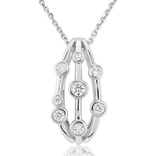 Load image into Gallery viewer, 18K White Gold &amp; Diamond Scatter Necklace &amp; Pendant 0.20 CTW - Pobjoy Diamonds