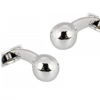 Sterling Silver Large Ball Cufflinks - Pobjoy Diamonds