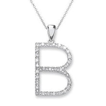 Load image into Gallery viewer, 9K W/Gold &amp; Diamond &amp; Diamond Initial Pendant Pobjoy E-Boutique