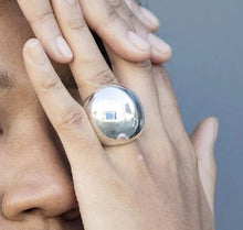 Load image into Gallery viewer, Handmade Chunky Silver Orb Ring - Pobjoy Diamonds