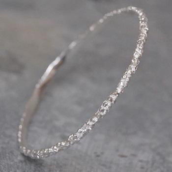 Handmade Rugged Silver Bracelet - Pobjoy Diamonds