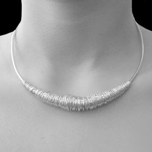 Handmade Silver Wire Wrap Choker - Pobjoy Diamonds