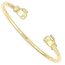 Load image into Gallery viewer, 9K Yellow Gold Baby Boxing Glove Bangle - Pobjoy Diamonds