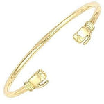 9K Yellow Gold Baby Boxing Glove Bangle - Pobjoy Diamonds
