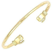 Load image into Gallery viewer, 9K Yellow Gold Baby Boxing Glove Bangle - Pobjoy Diamonds