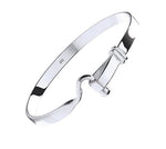 9K White Or Yellow Gold Baby Hook Bangle - Pobjoy Diamonds