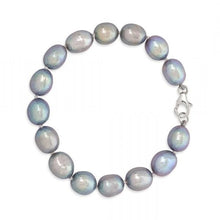 Load image into Gallery viewer, Freshwater Blue &amp; Grey Baroque Pearl Bracelet - Pobjoy Diamonds