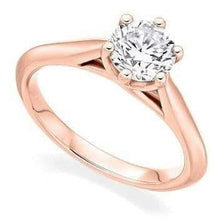 Load image into Gallery viewer, Platinum 4.00 Carat Lab Grown Round Brilliant Cut Diamond Ring E/VS1