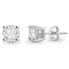 Load image into Gallery viewer, 18K White Gold 1.00 Carat Lab Grown Diamond Stud Earrings - F/VS2 - Pobjoy Diamonds