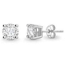 Load image into Gallery viewer, 18K White Gold 1.00 Carat Lab Grown Diamond Stud Earrings - E/VS1 - Pobjoy Diamonds