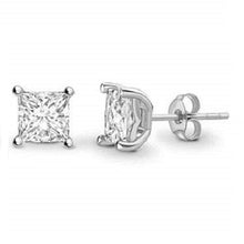 Load image into Gallery viewer, Bespoke 18K Gold Princess Cut Diamond Stud Earrings 0.60 To 1.00 CTW- F/VS1 - Pobjoy Diamonds