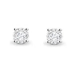 Bespoke 18K White Gold Round Brilliant Cut Diamond Stud Earrings 1.20 To 2.00 CTW- F/VS2 - Pobjoy Diamonds