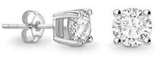 Load image into Gallery viewer, 18K White Gold 1.00 Carat Lab Grown Diamond Stud Earrings - F/VS2 - Pobjoy Diamonds