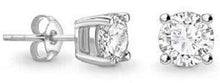 Load image into Gallery viewer, 18K White Gold 0.50 Carat Lab Grown Diamond Earring Studs - E/VS1