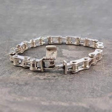 Load image into Gallery viewer, Gender Free Sterling Silver Handmade Bike Chain Bracelet