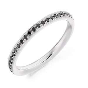 950 Platinum 0.30 Carat Black Diamond Full Eternity Ring