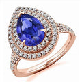 18K Rose Gold & Tanzanite Ladies Engagement/Dress Ring - Pobjoy Diamonds