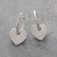 Load image into Gallery viewer, Handmade SIlver Heart Earrings Pobjoy