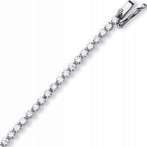 18K White Gold Diamond Tennis Bracelet 5.00 CTW H/Si - Pobjoy Diamonds