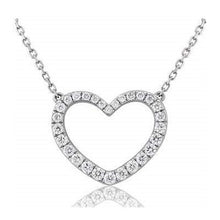 Load image into Gallery viewer, 18K Gold Diamond Silhouette Heart Diamond Necklace 0.60 Carat - Pobjoy Diamonds