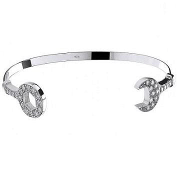 Silver Baby Spanner Bangle - Pobjoy Diamonds
