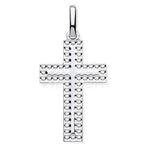 Silver Child's Embossed Cross Pendant & Silver Chain - Pobjoy Diamonds