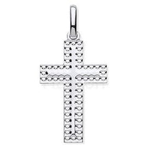 Load image into Gallery viewer, Silver Child&#39;s Embossed Cross Pendant &amp; Silver Chain - Pobjoy Diamonds