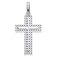 Silver Child's Embossed Cross Pendant & Silver Chain - Pobjoy Diamonds