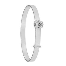 Load image into Gallery viewer, 925 STERLING SILVER CLADDAGH CHRISTENING BANGLE