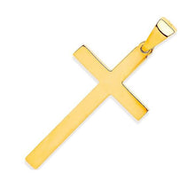 Load image into Gallery viewer, 9K Yellow Gold Large Solid Cross Pendant - Pobjoy Diamonds