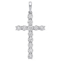 9K White Gold Diamond Cross Pendant 0.27 CTW - Pobjoy Diamonds