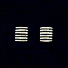 Load image into Gallery viewer, Black Enamel &amp; Rhodium Plated Mens Cufflinks - Pobjoy Diamonds