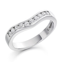 Load image into Gallery viewer, Channel Set Curved &amp; Shaped Diamond Half Eternity 0.33 Carat - Pobjoy Diamonds