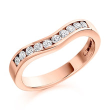 Load image into Gallery viewer, Channel Set Curved &amp; Shaped Diamond Half Eternity 0.33 Carat - Pobjoy Diamonds