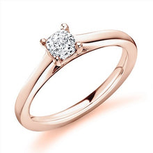 Load image into Gallery viewer, 18K Rose Gold 1.00 Carat Cushion Cut  Lab Grown Diamond Ring F/VS1 - Pobjoy Diamonds