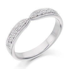Load image into Gallery viewer, Grain Set Curved &amp; Cut Out Diamond Half Eternity 0.20 Carat - Pobjoy Diamonds