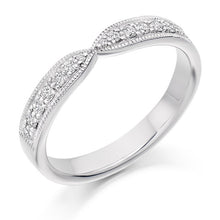Load image into Gallery viewer, Grain Set Curved &amp; Cut Out Diamond Half Eternity 0.20 Carat - Pobjoy Diamonds
