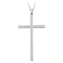 Load image into Gallery viewer, 18K White Gold &amp; 0.70 CTW Diamond Crucifix Pendant - Pobjoy Diamonds
