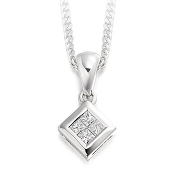 18K Gold Diamond Drop Pendant 0.15 CTW-Pobjoy Diamonds