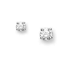 9K White Gold 0.15 CTW  Diamond Stud Earrings - Pobjoy Diamonds